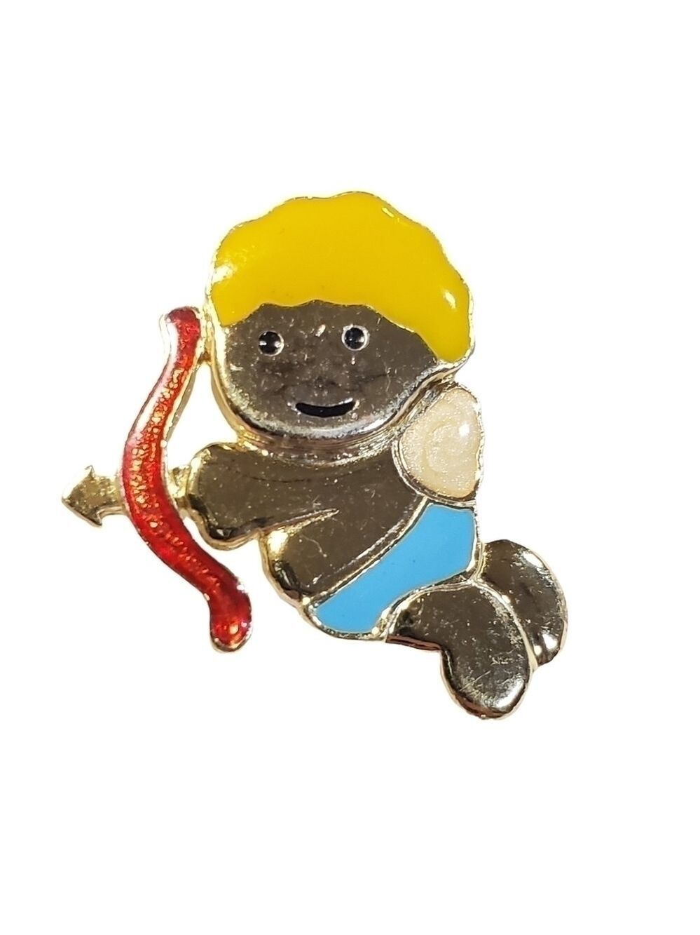 Metal Cupid enamel pin tiny baby cupid Angel Bow and Arrow
